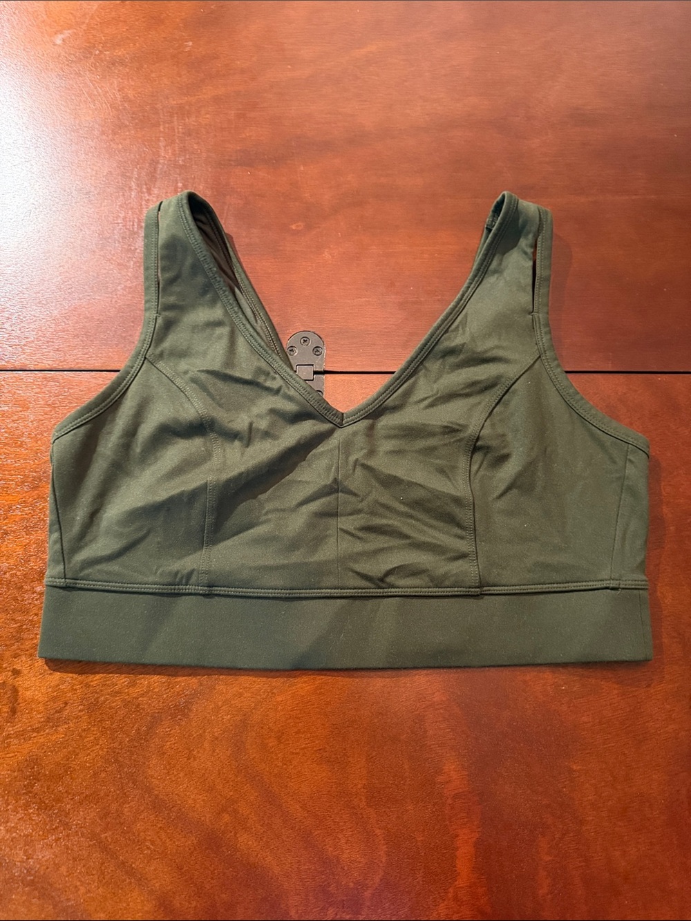 all in motion Olive Green V-Neck Light Support Sports Bralette
